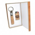 Conjunto porta-chaves + isqueiro cortiça
